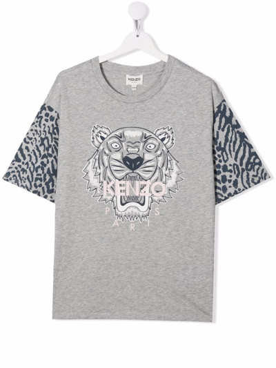 Shop Kenzo T-shirt Tiger In Grey