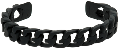 Shop Givenchy Black Small G Chain Bangle Bracelet In 001-black