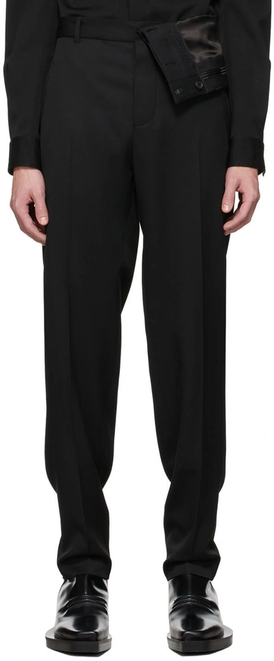 Shop Y/project Black Classic Asymmetric Waist Trousers