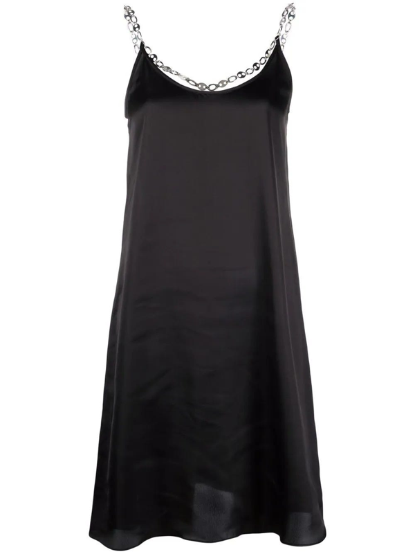 Paco Rabanne chain embellished mini dress - Black