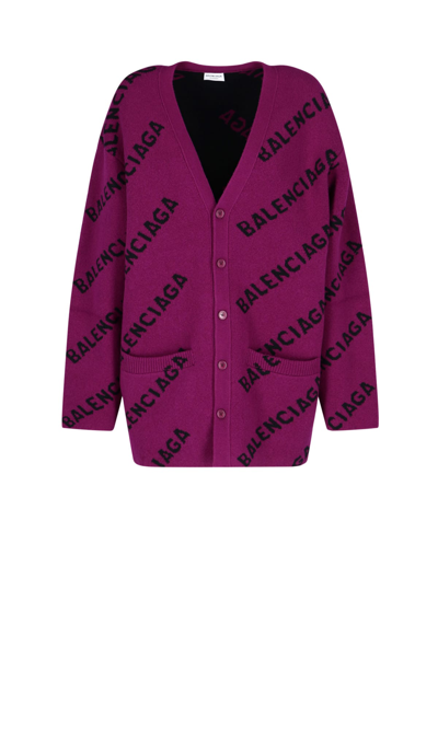 Shop Balenciaga Sweater In Violet