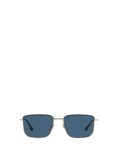 Shop Prada Pr 52ys Blue / Pale Gold Sunglasses