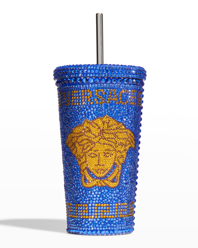 Shop Versace Medusa Studded Travel Mug