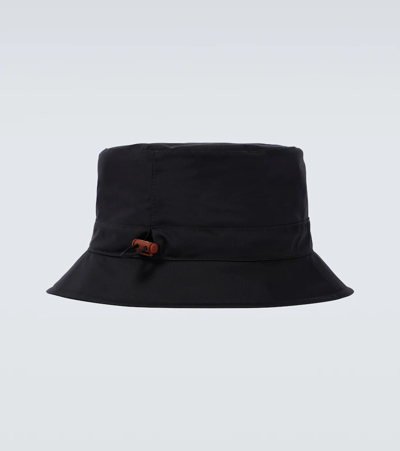 Loro Piana Grey Cityleisure Cashmere Bucket Hat In Blue Navy