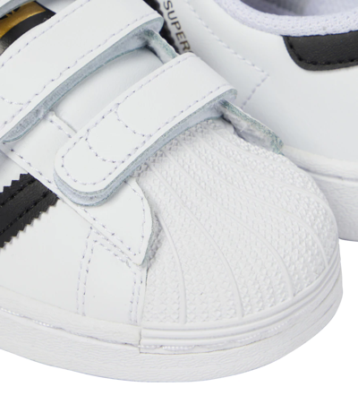 Shop Adidas Originals Superstar Leather Sneakers In Ftwwht/cblack/ftwwht