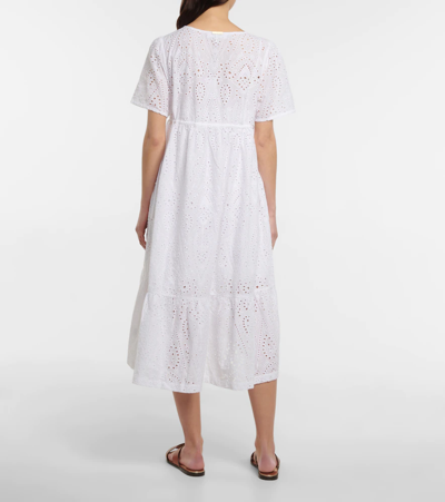 Shop Heidi Klein Broderie Anglaise Cotton Midi Dress In White