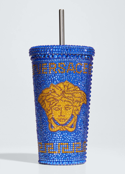 Shop Versace Medusa Studded Travel Mug