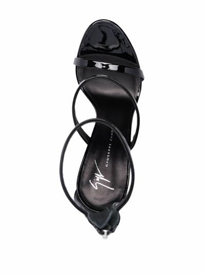 Shop Giuseppe Zanotti Harmony Leather Sandals In Black