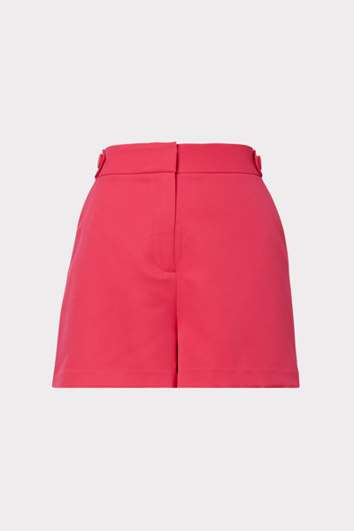 Shop Milly Aria Cady Button Shorts In  Pink