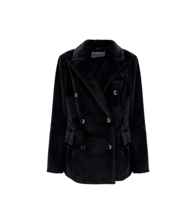 Shop Stand Studio Sallie Double Breasted Jacket In Black
