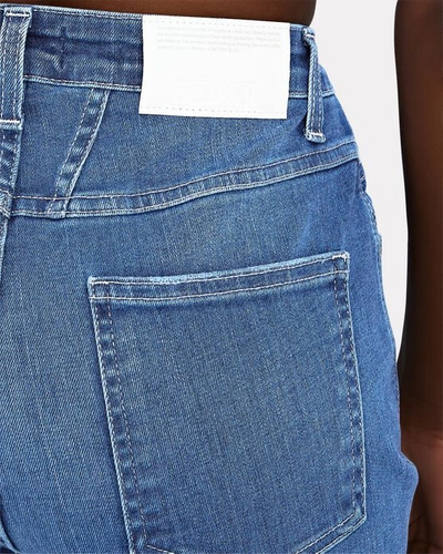Shop Closed Distressed Skinny Pusher Jeans In Denim