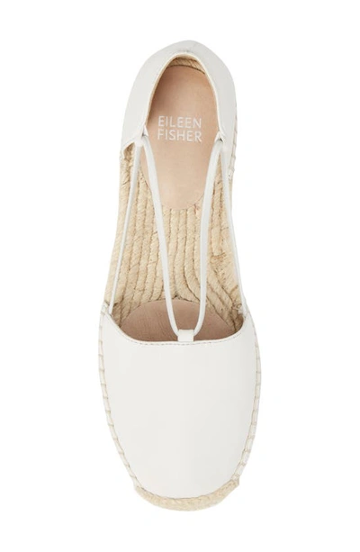 Shop Eileen Fisher Lee Espadrille Flat In White Leather