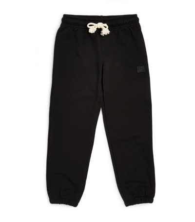 Shop Acne Studios Cotton Logo Sweatpants (3-10 Years) In Black