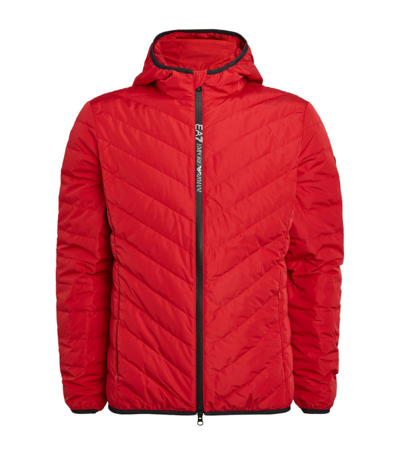 Shop Ea7 Quilted Jacket In Red