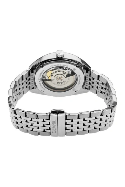 Gevril Five Points Blue Dial Stainless Steel Watch, 44.5 Mm In Stainless Steel