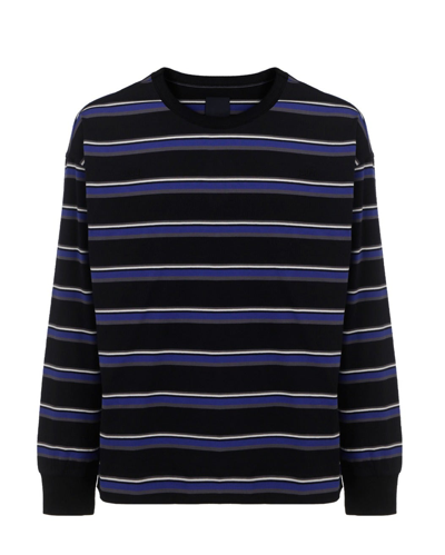 Shop Juunj Juun J Striped Crewneck Sweatshirt In Blue