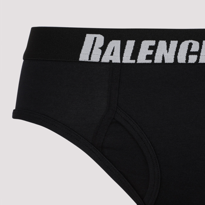 Shop Balenciaga Cotton Brief Underwear In Black