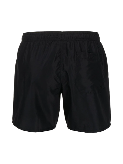 Shop Ea7 Logo-print Swimshorts In Black