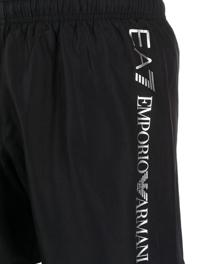 Ea7 Logo-print Swimshorts In Black
