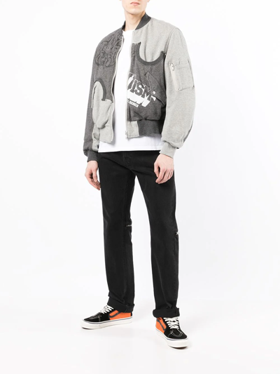 Undercoverism Reversible Logo-print Bomber Jacket In Grey