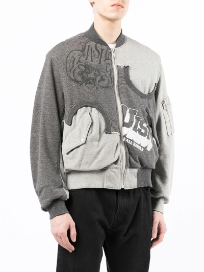 Shop Undercoverism Reversible Logo-print Bomber Jacket In Grey