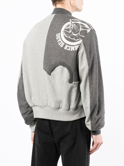 Undercoverism Reversible Logo-print Bomber Jacket In Grey