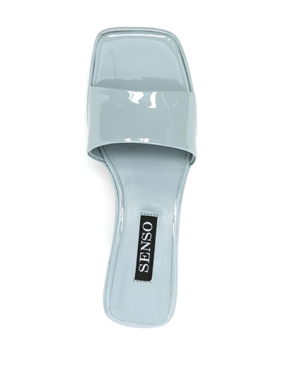 Senso Stevie Patent Mules In Blue