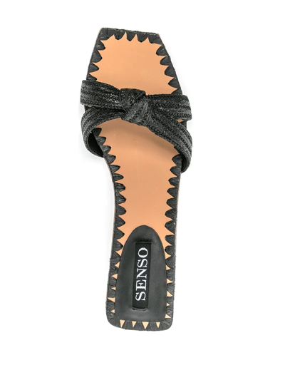 Shop Senso Naomi Raffia Mules In Black