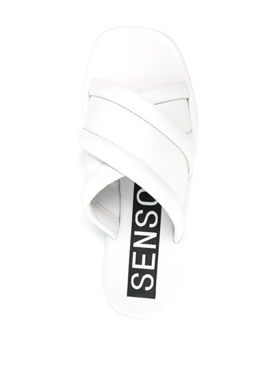 Shop Senso Irah Leather Sandals In White