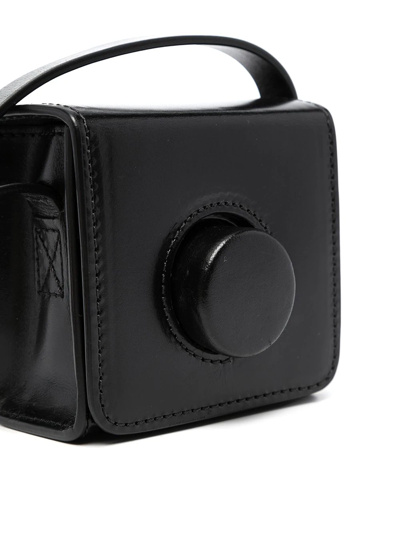 Shop Lemaire Mini Crossbody Camera Bag In Black