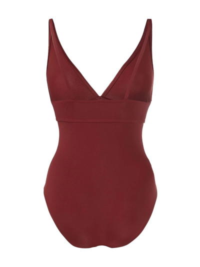 Shop Eres Larcin Triangle Tank Swimsuit In Brown