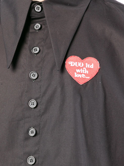 Shop Duoltd Logo-patch Long-sleeve Shirt In Black