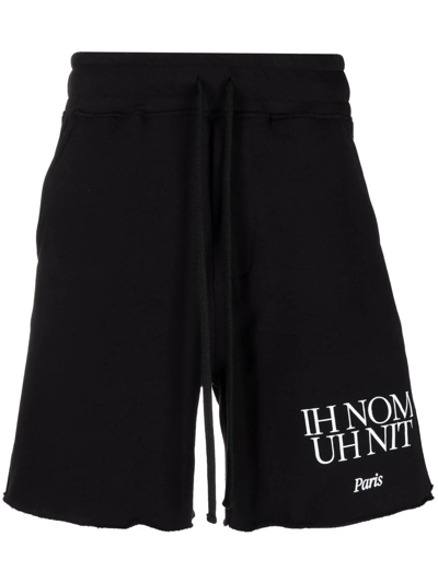 Ih Nom Uh Nit Logo Print Track Shorts In Black