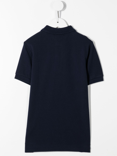 Shop Ralph Lauren Logo-embroidered Short-sleeve Polo Shirt In Blue