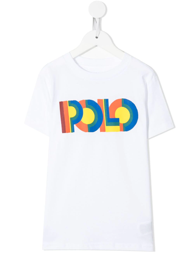 Shop Ralph Lauren Logo-print Cotton T-shirt In White