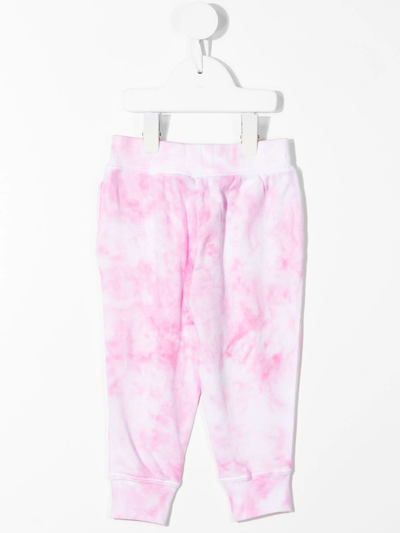 Polo Ralph Lauren Logo-embroidered Tie-dye Track Suits In Pink