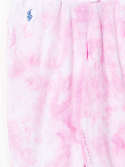 Shop Ralph Lauren Tie-dye Print Track Pants In Pink