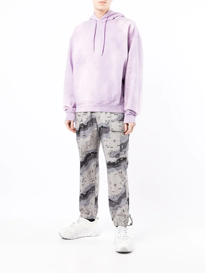 Shop Billionaire Boys Club Camouflage-print Cargo Trousers In Grey