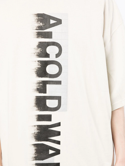 A-cold-wall* A Cold Wall Bone Large Logo Cotton T-shirt In Neutrals