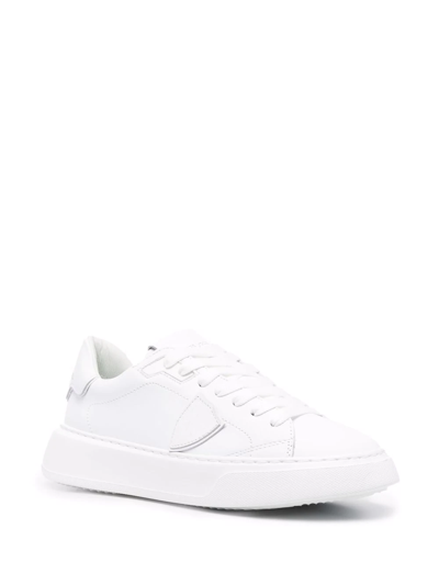 Philippe Model Logo-patch Low-top Sneakers In White