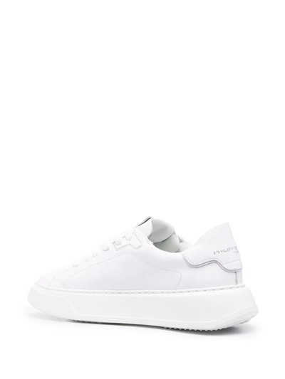 Shop Philippe Model Paris Side Logo-patch Sneakers In White