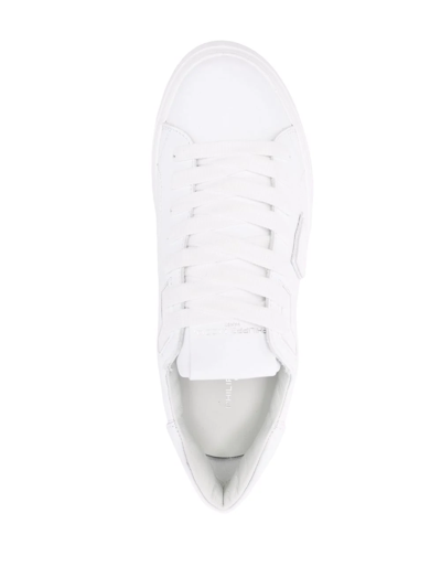 Shop Philippe Model Paris Side Logo-patch Sneakers In White