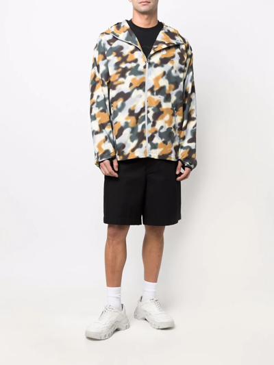 Shop Kenzo Blurred Camouflage Lightweight Jacket In Black