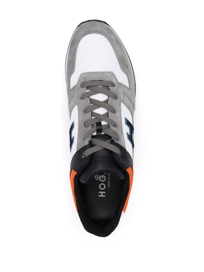 Shop Hogan H321 Lace-up Sneakers In Grey