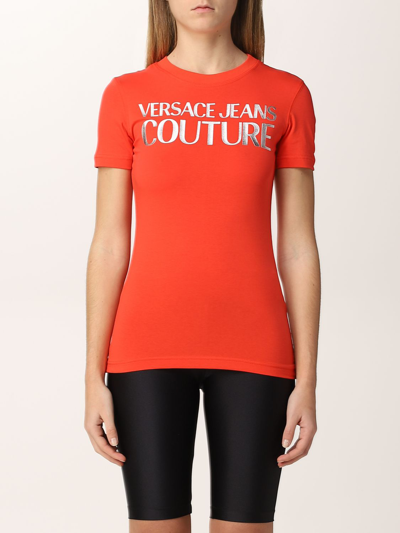 Shop Versace Jeans Couture Cotton T-shirt In Red