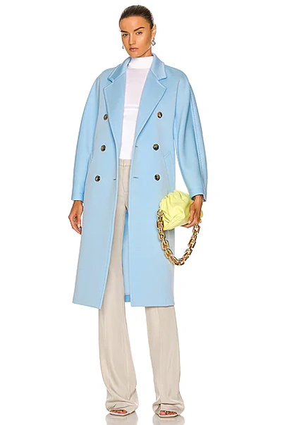 Shop Max Mara Madame Coat In Light Blue