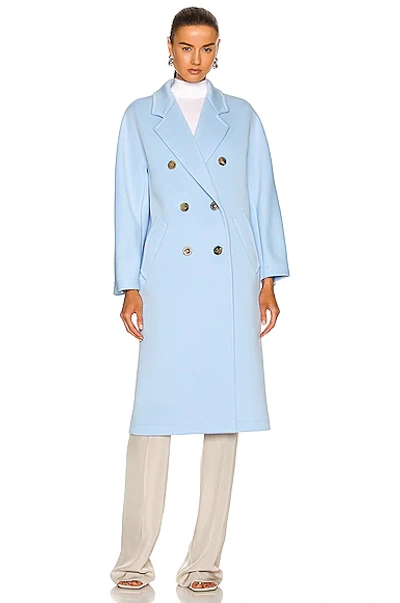 Shop Max Mara Madame Coat In Light Blue