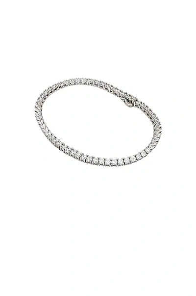 Shop Hatton Labs White Tennis Bracelet In Silver