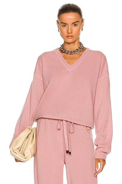 Shop Moncler V-neck Sweater In Pink