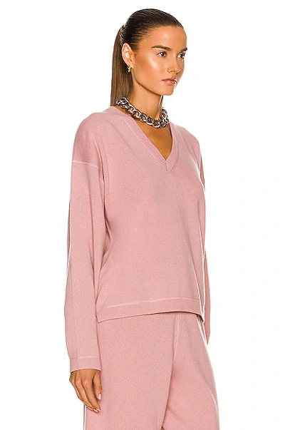Shop Moncler V-neck Sweater In Pink